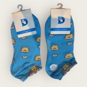 ถุงเท้าลายการ์ตูนสีฟ้า